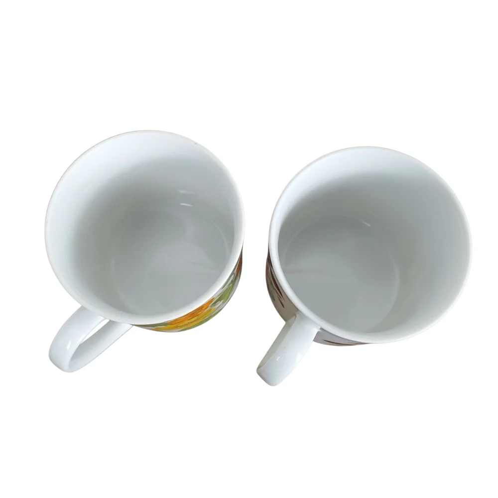 2 Vntg Lillian Vernon Botanical Garden Mugs - Nasturtium & Clematis. Circa 1984 - Picture 6 of 9